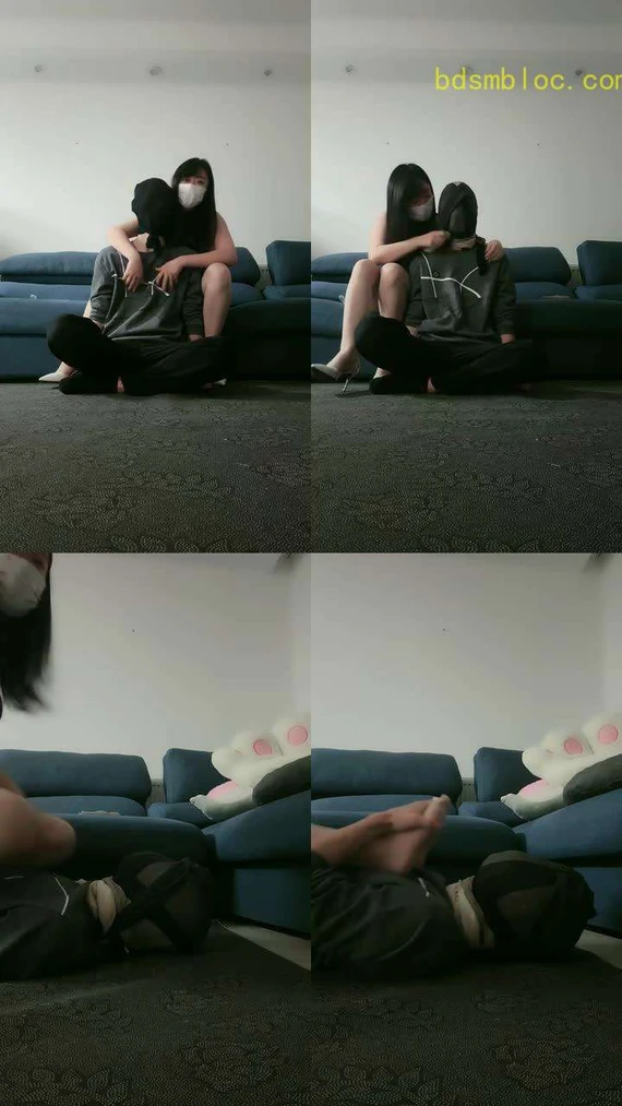 【桃子老师】高跟美腿诱惑-掐乳/肉丝脚闻舔