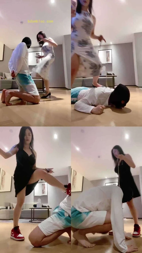 【不知名美女】踢裆五百下