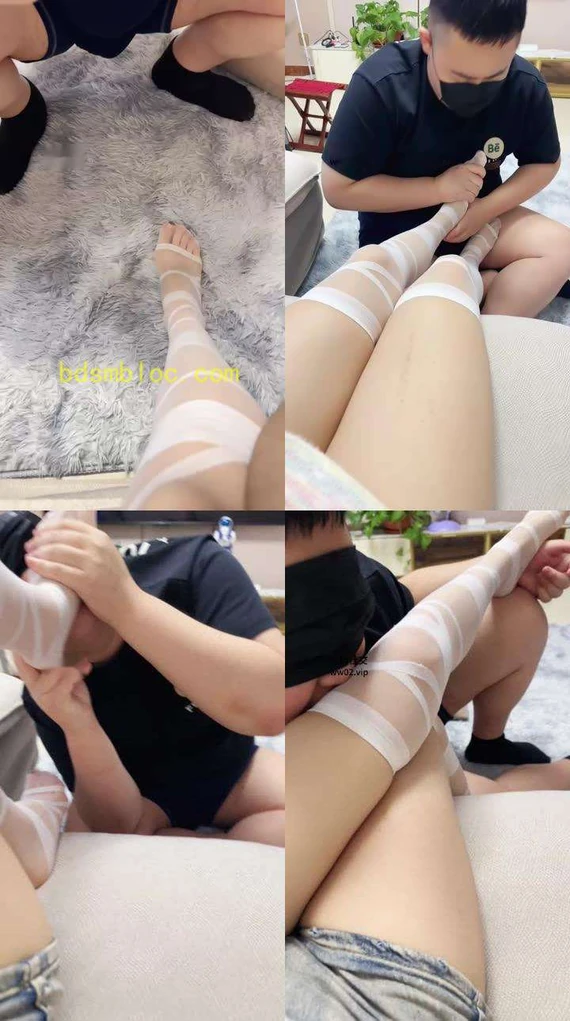【埋汰】白丝袜美腿蹂躏踩地毯