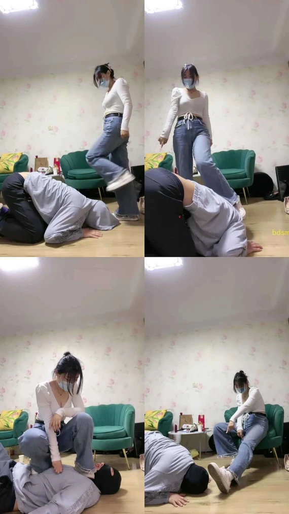 【榕S】御姐女神-小白鞋碾压狗爪/舔脏鞋