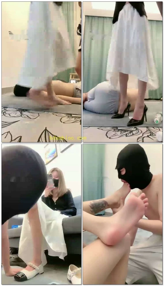 【希希子&amp;路子鸭】双s混合裸足踢档舔脚
