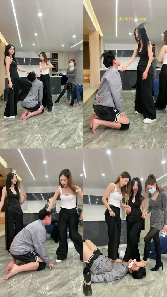 【银儿】冰冰 三女天花板耳光重度脚耳光