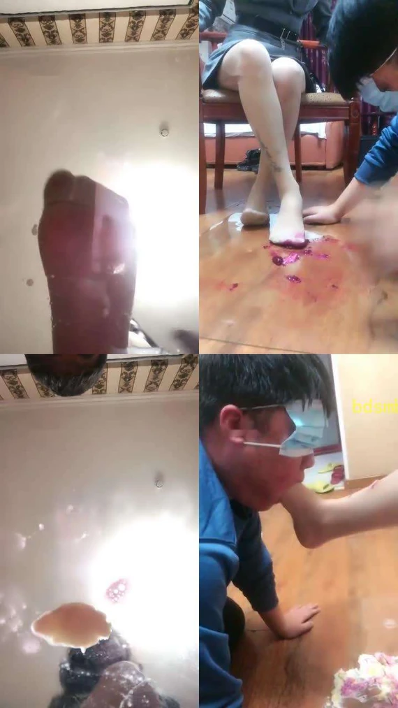 【逗逗】俯视沉浸式咀嚼/脚喂食/脚深喉插吐