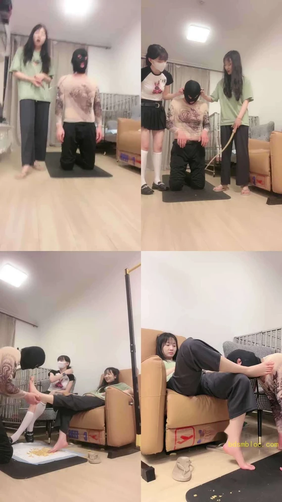 【暴力美学】白丝裸足羞辱/踩踏喂食/转胯遛狗/鞭打揪耳朵