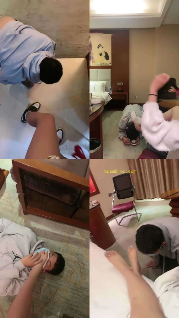 【沐清忧】AJ鞋白棉袜羞辱脚下奴