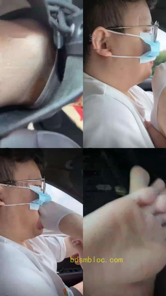 【绘子】船袜裸足车上玩司机