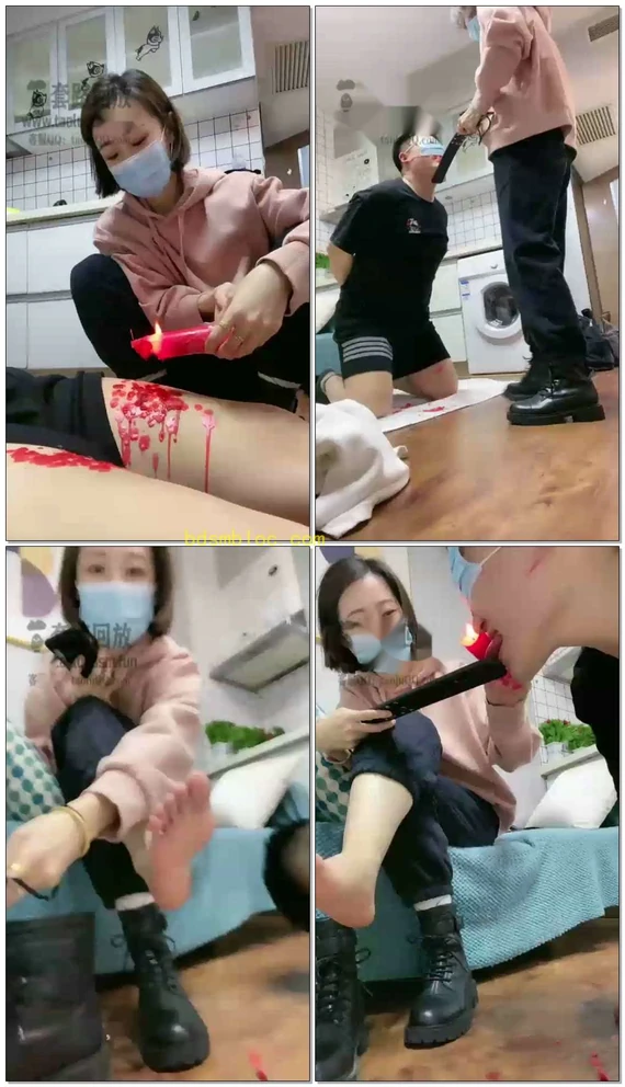 【Q月s】滴蜡封嘴恋足舔脚（25号最新）