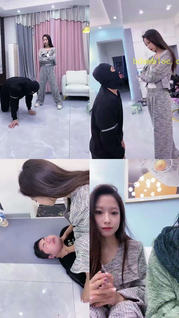 【麋鹿银儿】双胞胎美眉玩脚奴