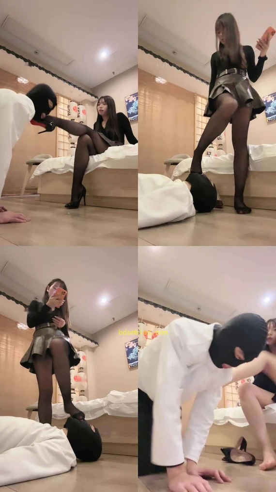 【静静香】日式房间-留学生S-黑丝高跟美腿踩虐【下】