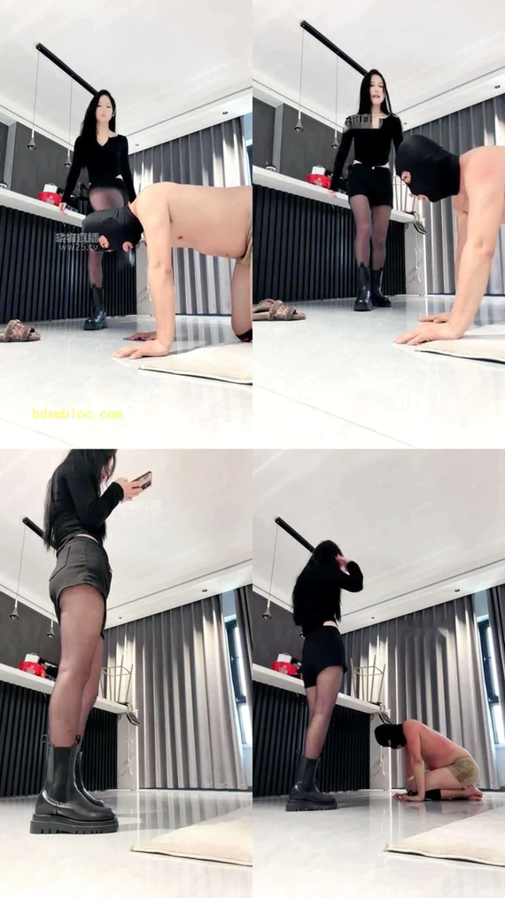 【思诺】黑丝短靴暴力踢踹专场