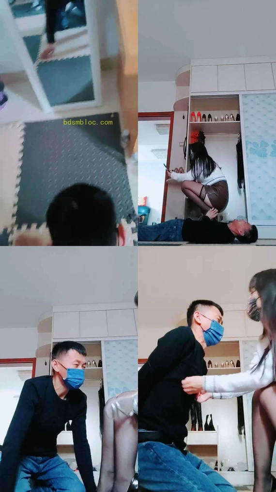 【魅影女神】高跟黑丝虐圈养狗