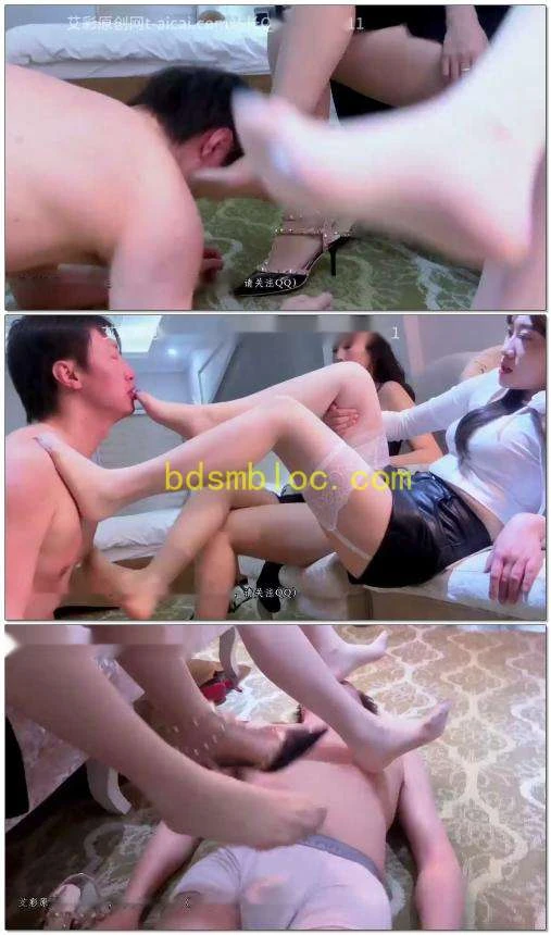 【月焱和七欲】双主调教贱狗舔脚