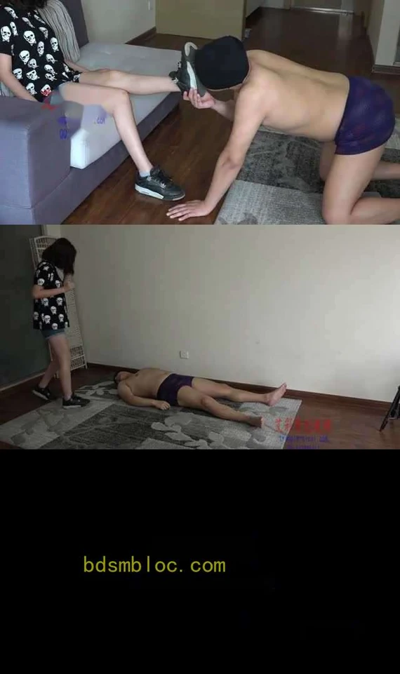 【小妮女主】小美女运动鞋踩踏+给美女舔鞋底