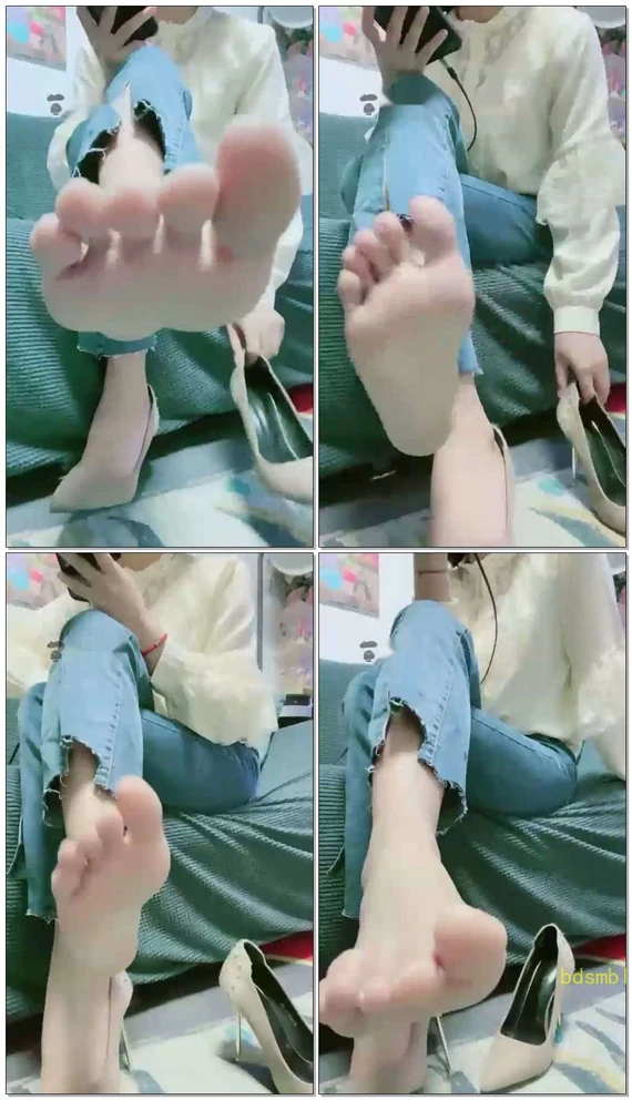 【美离子】裸足高跟羞辱绿绿绿