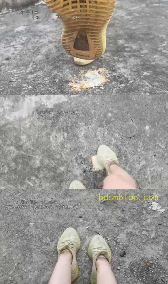 【黑丝诱惑】【晓俞】素人篇：大二学生晓俞室外原味椰子鞋踩食物语言羞辱