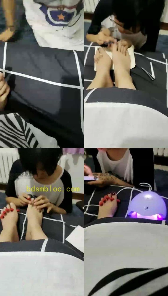 【冰女王】女奴给本主修脚指甲，涂指甲油