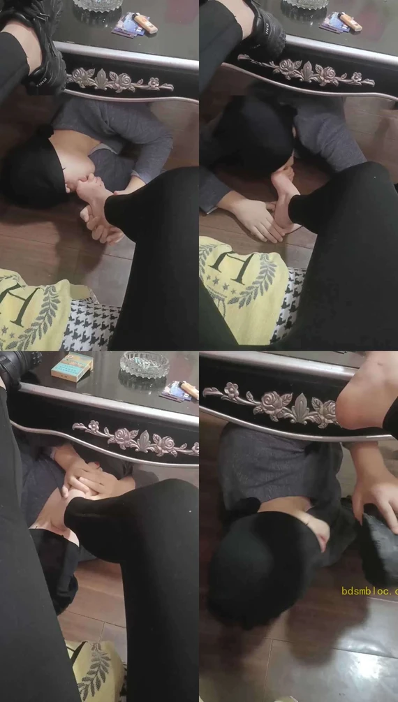 【水仙】桌下原味裸足狂舔【完整版】