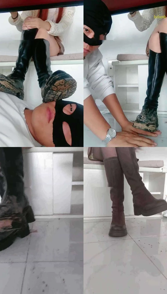 【玥悦】超脏泥巴脏长靴底踩狗