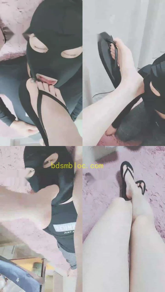【灵竹】人字拖上课，恋足，深喉，耳光