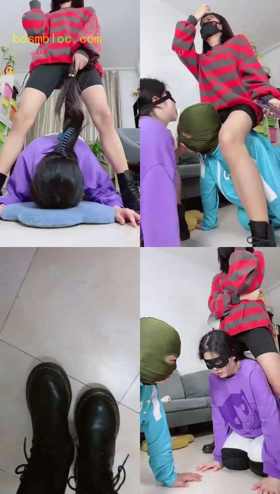 【美离子】喝女m的生水，掰开双腿像恶狗一样强舔女m的脚
