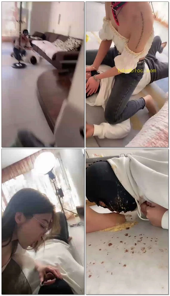 【领主老大】奴下奴女奴呕吐男狗圣水输液袋喂食重口场