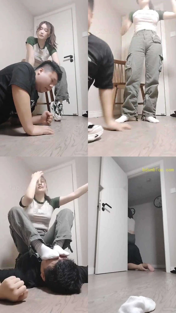 【无所吊谓】胯下辱/运动鞋白袜全体重踩/圣水嘴洗白袜