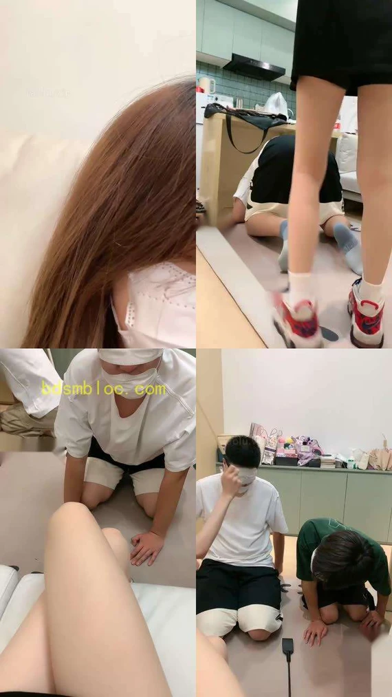 【甜甜】3奴-运动鞋白袜-踩踏踢踹/奴下奴互虐
