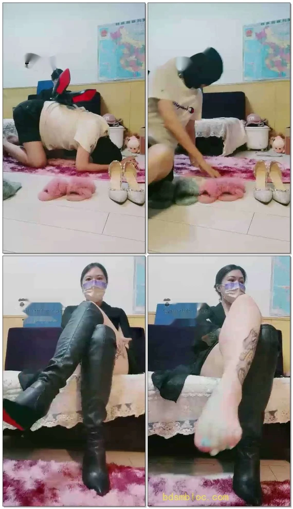 【哈尔滨玥华S】性感黑靴在线调教