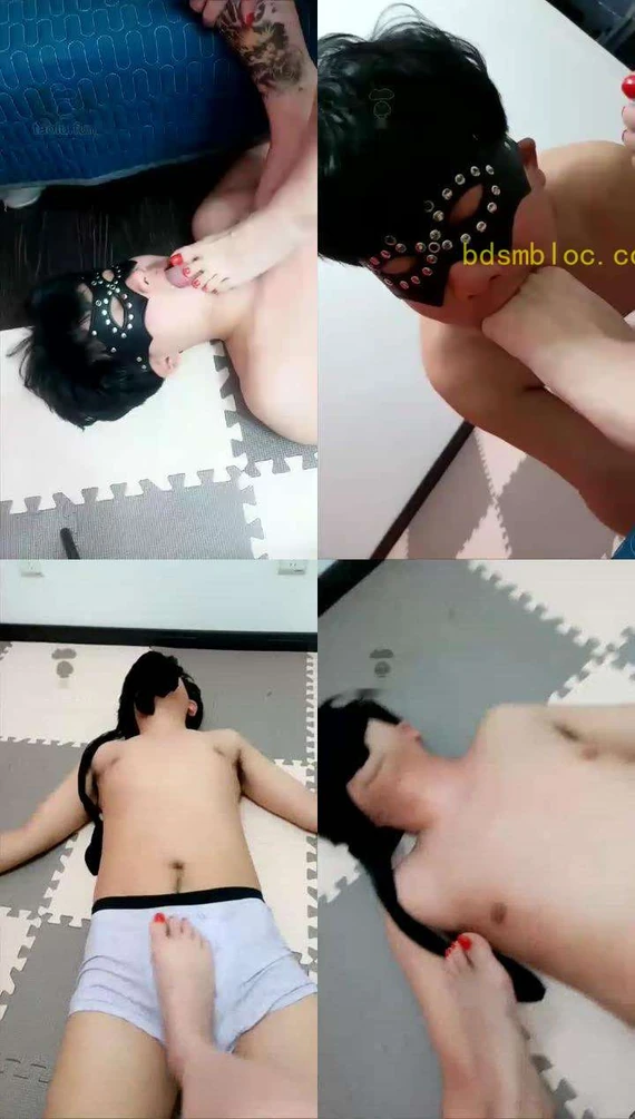 【竺南宫】 睡不着玩狗狗舔脚踩JJ