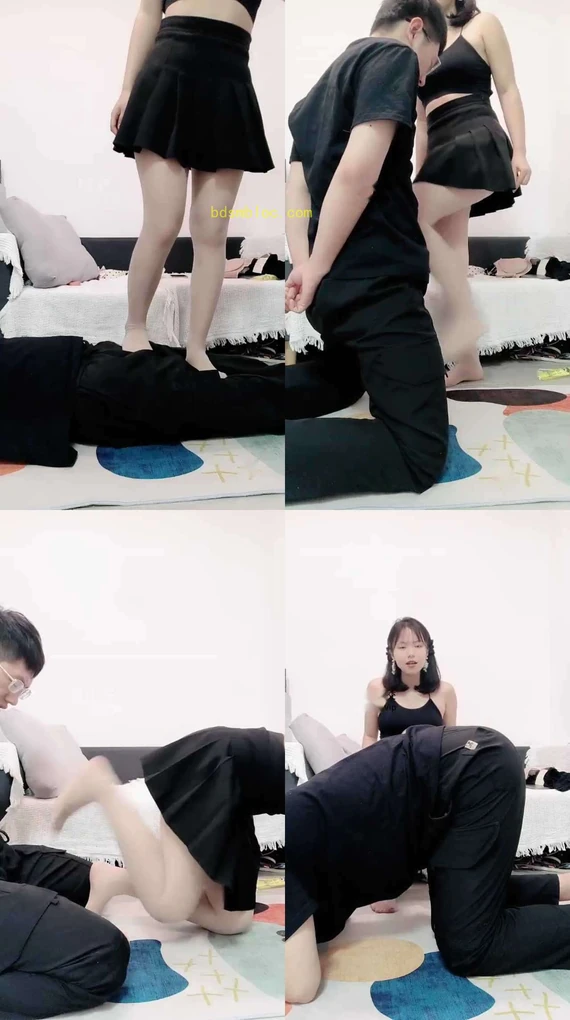 【梦中女王】肉丝脚踢裆踩虐