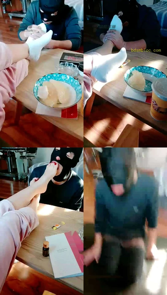 【灵犀女ss】家奴伺候棉袜，暴抽耳光