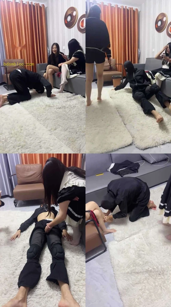 【白兔】双S-轮流踩踏舔鞋舔脚/鞭打【双视角版】