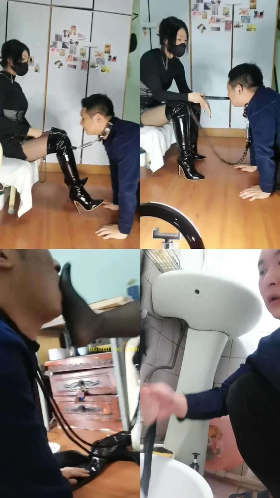 【明明】长靴黑丝辱脚奴