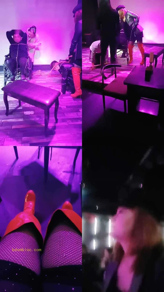 【乐爷】酒吧双主双狗玩SM主奴游戏