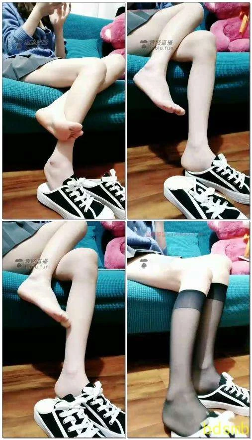 【晨希S】鞋底视角，黑丝袜，短丝袜，足控