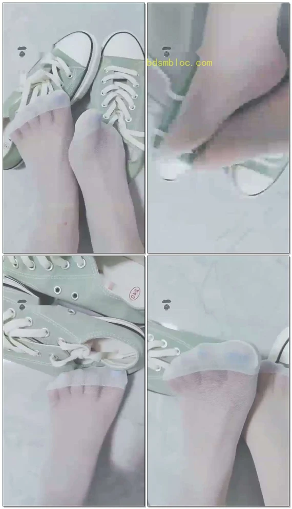 【乔乔S】白丝帆布鞋，想被踩死吗