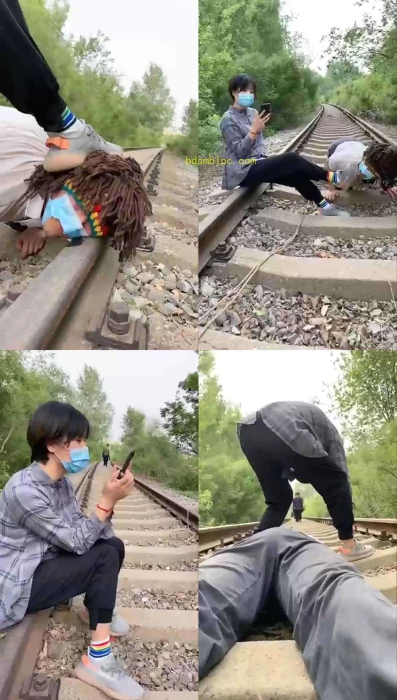 【美离子】户外铁路上刺激调教还有旁观者