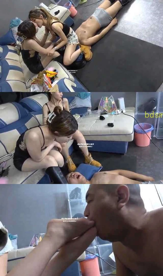 【领主老大】奴下奴 女奴羞辱光头男