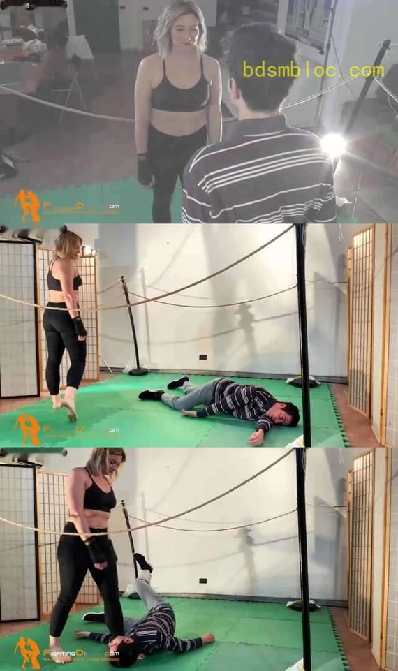 【欧美女王】被女神各种踢断扭断脖子KO！贱男惨遭女神虐杀！