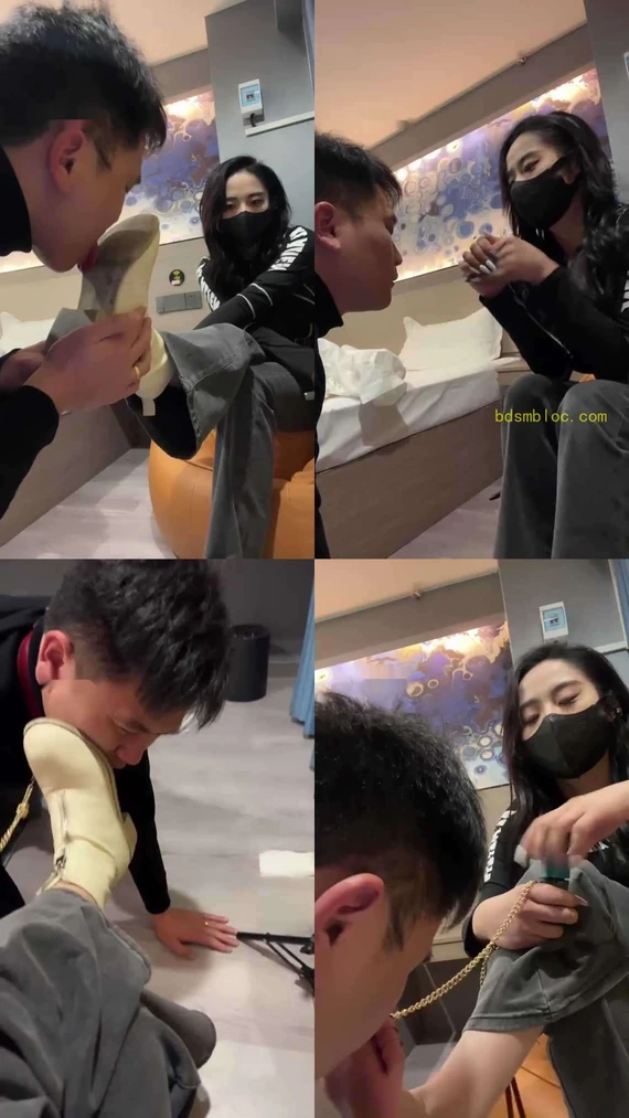 【不知名美女】暴力耳光300下惩罚迟到狗