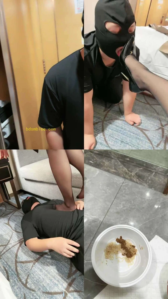 【颜值S】跪舔脏高跟/圣水泡面/喂口水/踩踏
