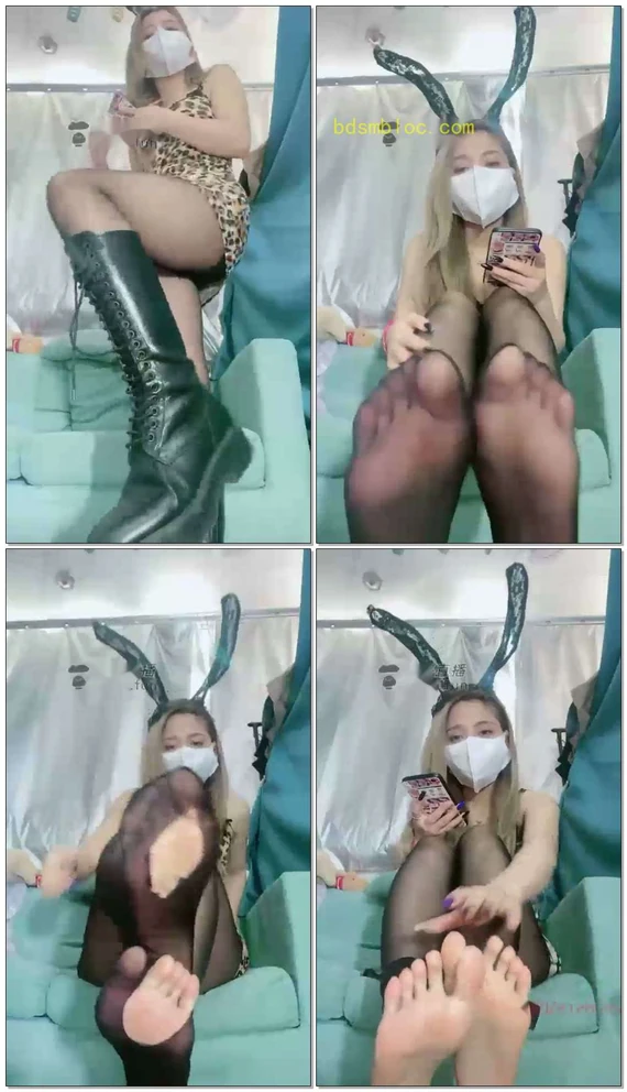 【猫熙S】黑丝长靴裸足第一视角