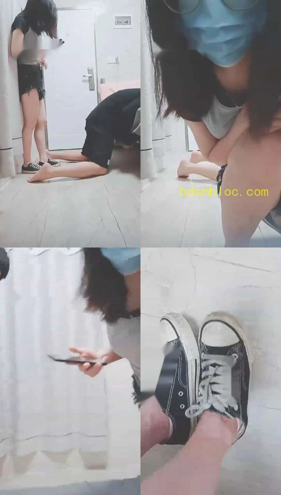 【灵竹女主】狂虐18岁处男，帆布鞋踢