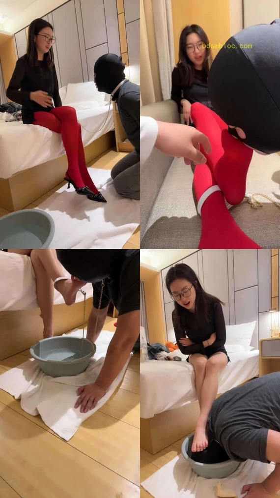 【jenn】情侣主虐绿帽-红丝高跟诱惑/鞋跟插嘴/鄙视/洗脚水窒息