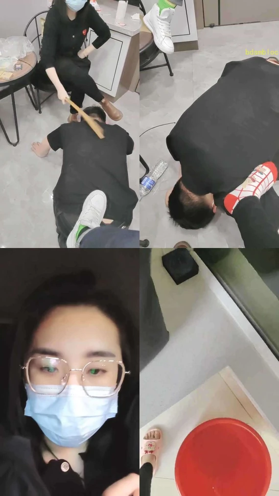 【安安女王】情侣主让绿帽舔脏鞋