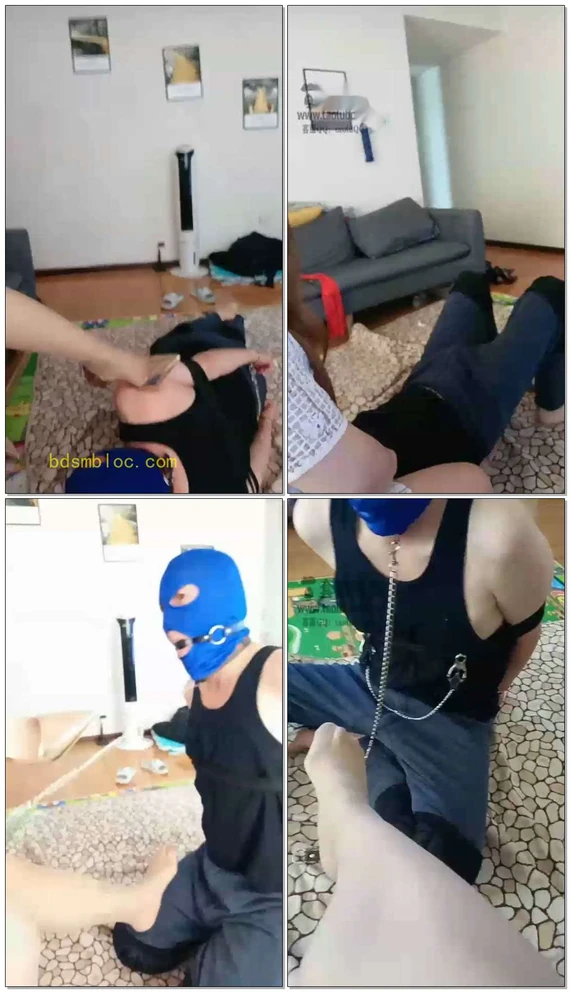 【平凡Sss夫妻】调教老贱狗，鞭打kb耳光口水