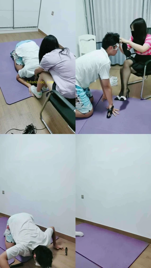 【暖暖】小白鞋白袜/黑丝高跟/踩踏遛狗/转胯爬行