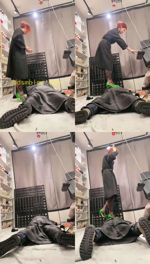 【冰诺】绿高跟猛踩狗背