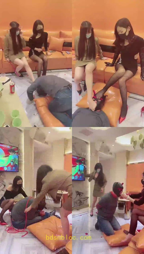 【虞姬】ktv素人极度差辱踩躏贱狗，圣水泼脸