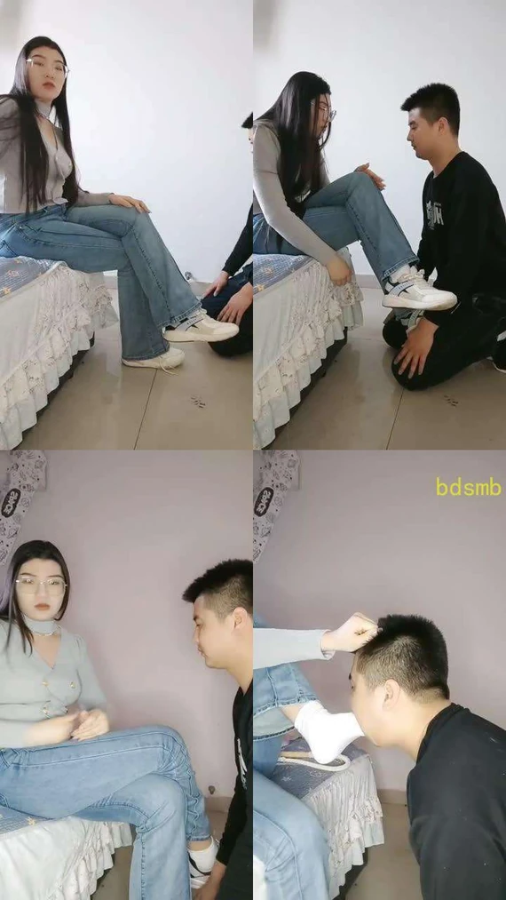【诺诺子】耳光抽到脸变形/小白鞋踩踏/白袜脚深喉